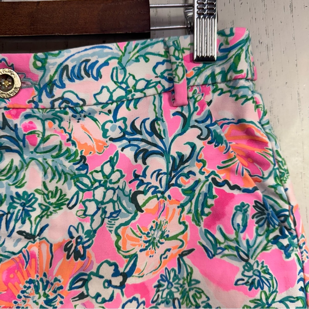 Lilly Pulitzer Gretchen High Rise Shorts Tropical Floral Vibrant Colorful Summer - Picture 3 of 15
